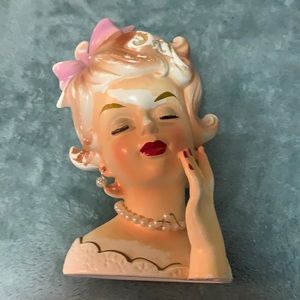 Vintage Lady Head Vase - 489